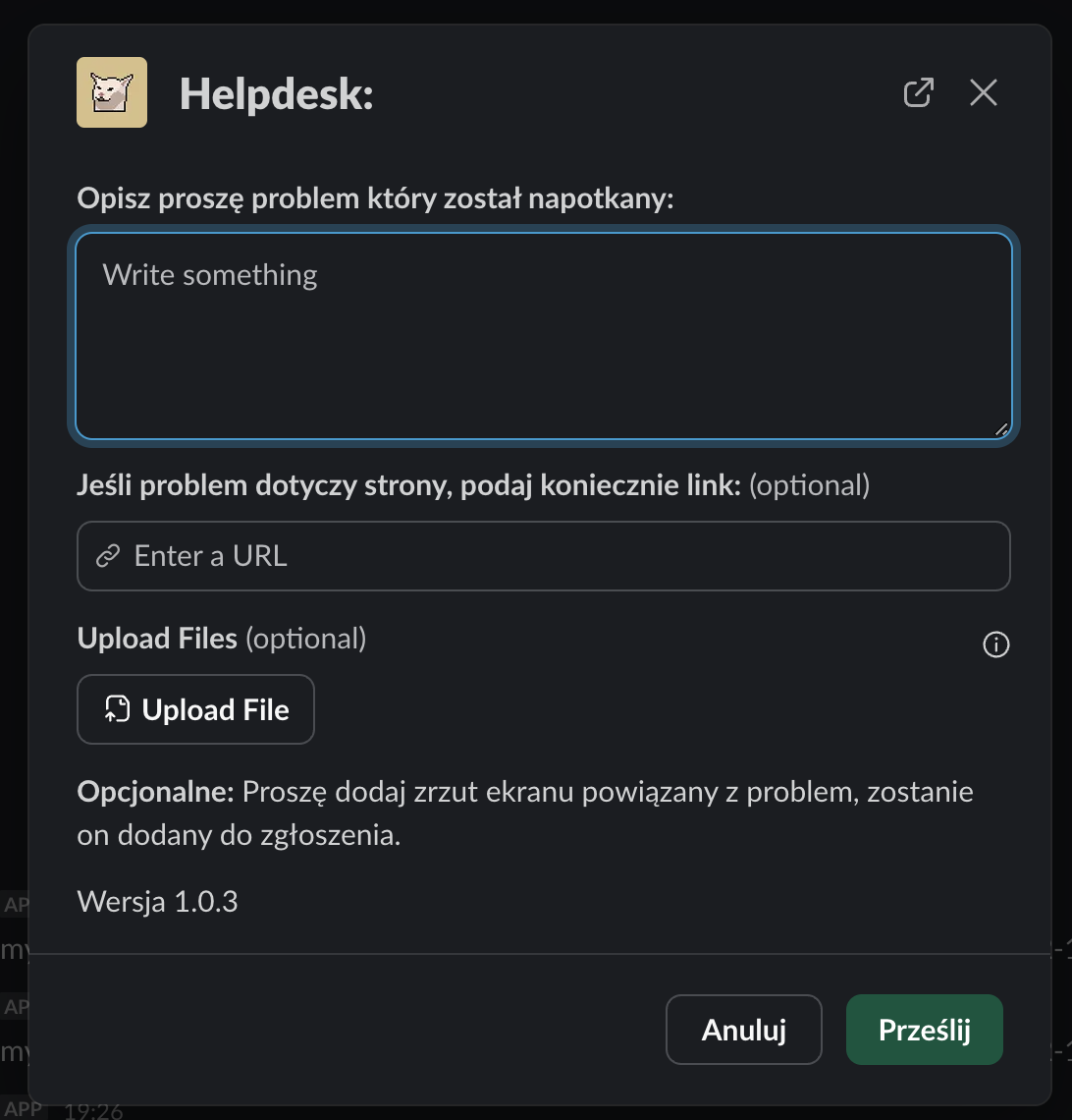 formularz helpdeskowy